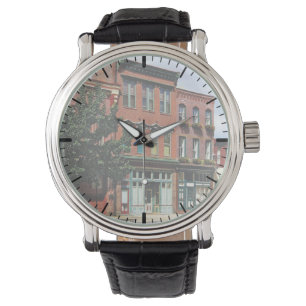 Burlington NJ - Straße im historischen Bezirk Armbanduhr