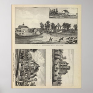 Burlington und Junction City, Kansas Poster