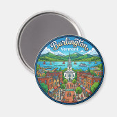 Burlington USA Magnet (Vorderseite/Rückseite)