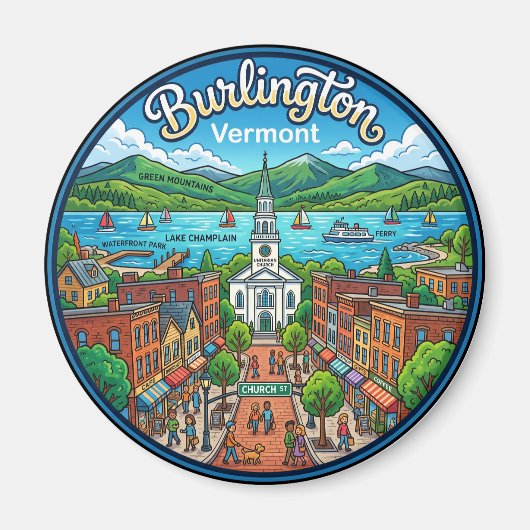 Burlington USA Magnet (Vorne)