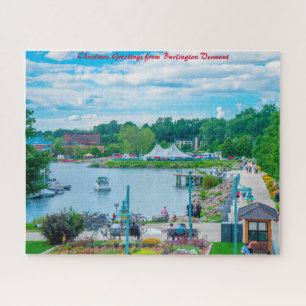 Burlington Vermont.Christmas Grüße Puzzle