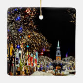 Burlington, Vermont Christmas Keepake Keramikornament (Rückseite)