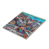 Burlington, Vermont Comic Book Style Art Fliese (Seite)