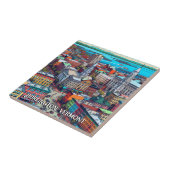 Burlington, Vermont Comic Book Style Art Fliese (Seite)