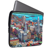 Burlington, Vermont Comic Book Style Art Laptopschutzhülle (Vorne Rechts)