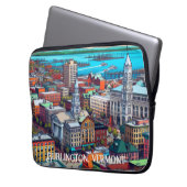 Burlington, Vermont Comic Book Style Art Laptopschutzhülle (Vorderseite Links)