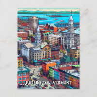 Burlington, Vermont Comic Book Style Art
