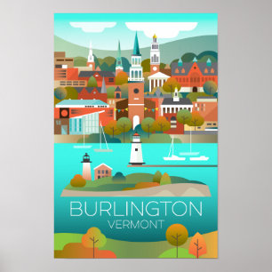 Burlington, Vermont Druck Poster