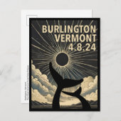 Burlington Vermont Eclipse Postkarte (Vorne/Hinten)