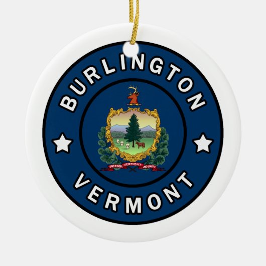Burlington Vermont Keramik Ornament (Vorne)