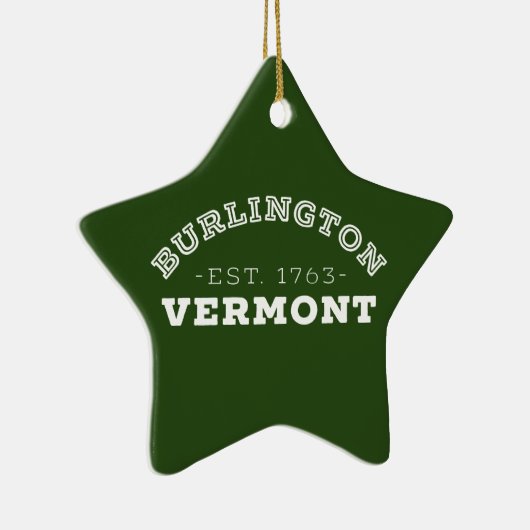 Burlington Vermont Keramik Ornament (Rechts)