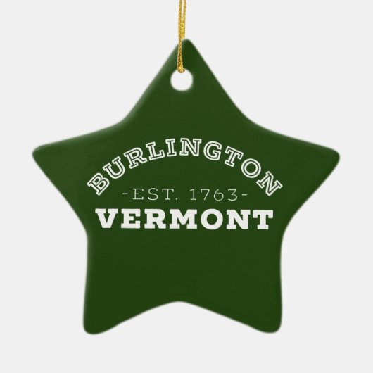 Burlington Vermont Keramik Ornament (Vorne)