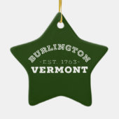 Burlington Vermont Keramik Ornament (Hinten)