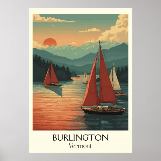 Burlington Vermont Lake Champlain Poster (Vorne)