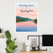 Burlington, Vermont – Lake Champlain Poster (Heimbüro)