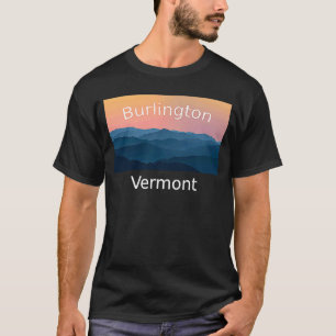 Burlington Vermont Mountain Sonnenuntergang Heimat T-Shirt