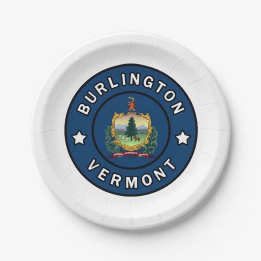 Burlington Vermont Pappteller (Vorderseite)