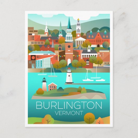 Burlington, Vermont Postcard Postkarte (Vorderseite)