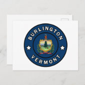 Burlington Vermont Postkarte (Vorne/Hinten)