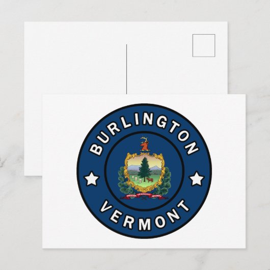 Burlington Vermont Postkarte (Vorne/Hinten)