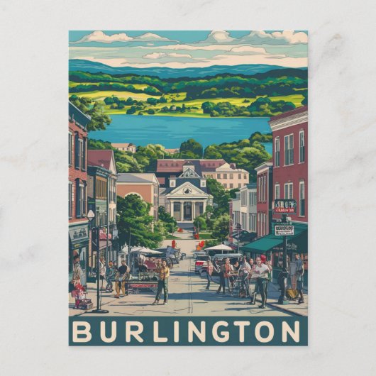 Burlington, Vermont Postkarte (Vorderseite)