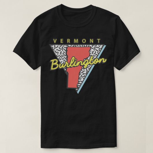 Burlington Vermont Retro Triangle VT City  T-Shirt (Design vorne)