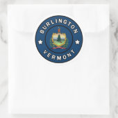 Burlington Vermont Runder Aufkleber (Tasche)