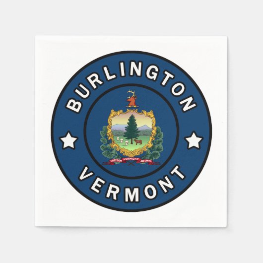 Burlington Vermont Serviette (Vorderseite)