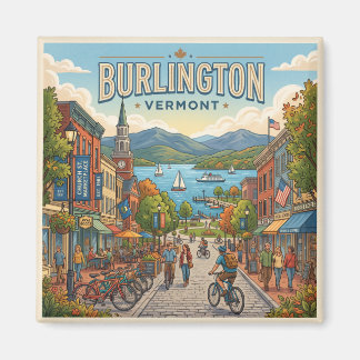 Burlington, Vermont USA Magnet