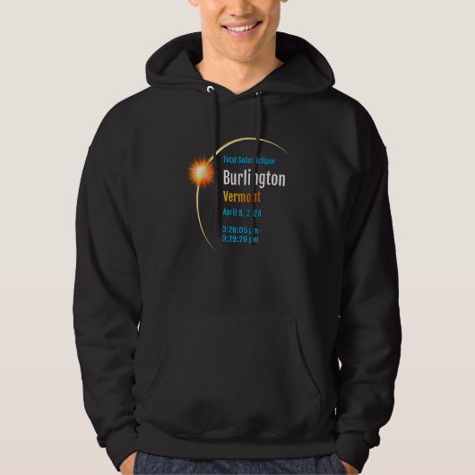 Burlington Vermont VT Total Solar Eclipse 2024  1  Hoodie (Vorderseite)