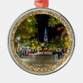 Burlington, Vermont Weihnachten Ornament Aus Metall (Vorne)