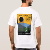 Burlington, VT Eclipse Travel Poster T-Shirt (Rückseite)