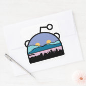 Burlington, VT Sub Reddit Logo Quadratischer Aufkleber (Umschlag)