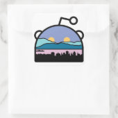 Burlington, VT Sub Reddit Logo Quadratischer Aufkleber (Tasche)