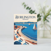 Burlington Waterfront Vermont Postkarte (Stehend Vorderseite)