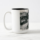 Burlingtonzephyr-Zug Vintag Zweifarbige Tasse (Links)