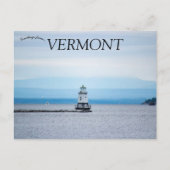 Burlinton Breakwater North Lighthouse Vermont Postkarte (Vorderseite)