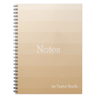 Burlywood Brown Tan Horizontal Shades Youthful Notizblock