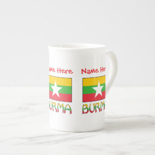 Burma Myanmar Flag Personalisiert Porzellantasse