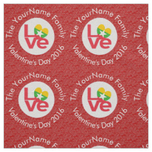 Burma Myanmar Flagge Herz LIEBE Rot Personalisiert Stoff