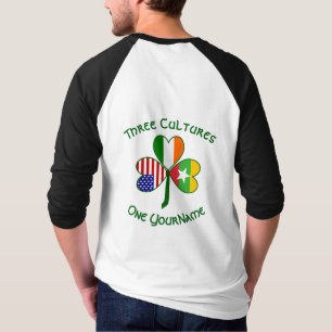 Burma (Myanmar) Irland USA Flaggen Shamrock Name T-Shirt