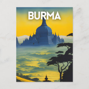 Burma Reise Postkarte