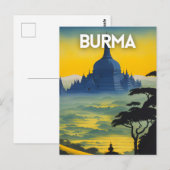 Burma Reise Postkarte (Vorne/Hinten)