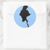 BURMA RUNDER AUFKLEBER (Tasche)