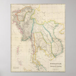 Burmah, Siam und Cochin-China Poster