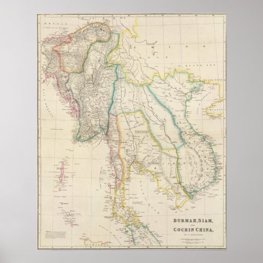 Burmah, Siam und Cochin-China Poster (Vorne)