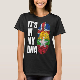 Burmese And Icelandic Mix DNA Flag Heritage T-Shirt