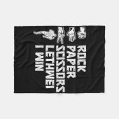 Burmese Boxing Rock Paper Scissors Lethwei I Win L Fleecedecke (Vorderseite (Horizontal))