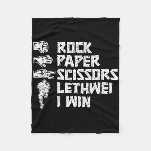 Burmese Boxing Rock Paper Scissors Lethwei I Win L Fleecedecke (Vorderseite)