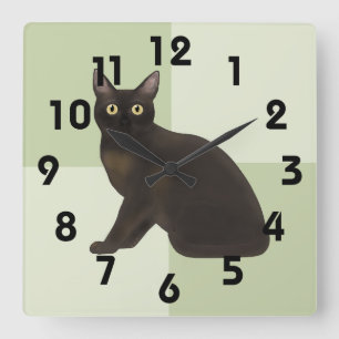 Burmese Cam Wall Clock Quadratische Wanduhr